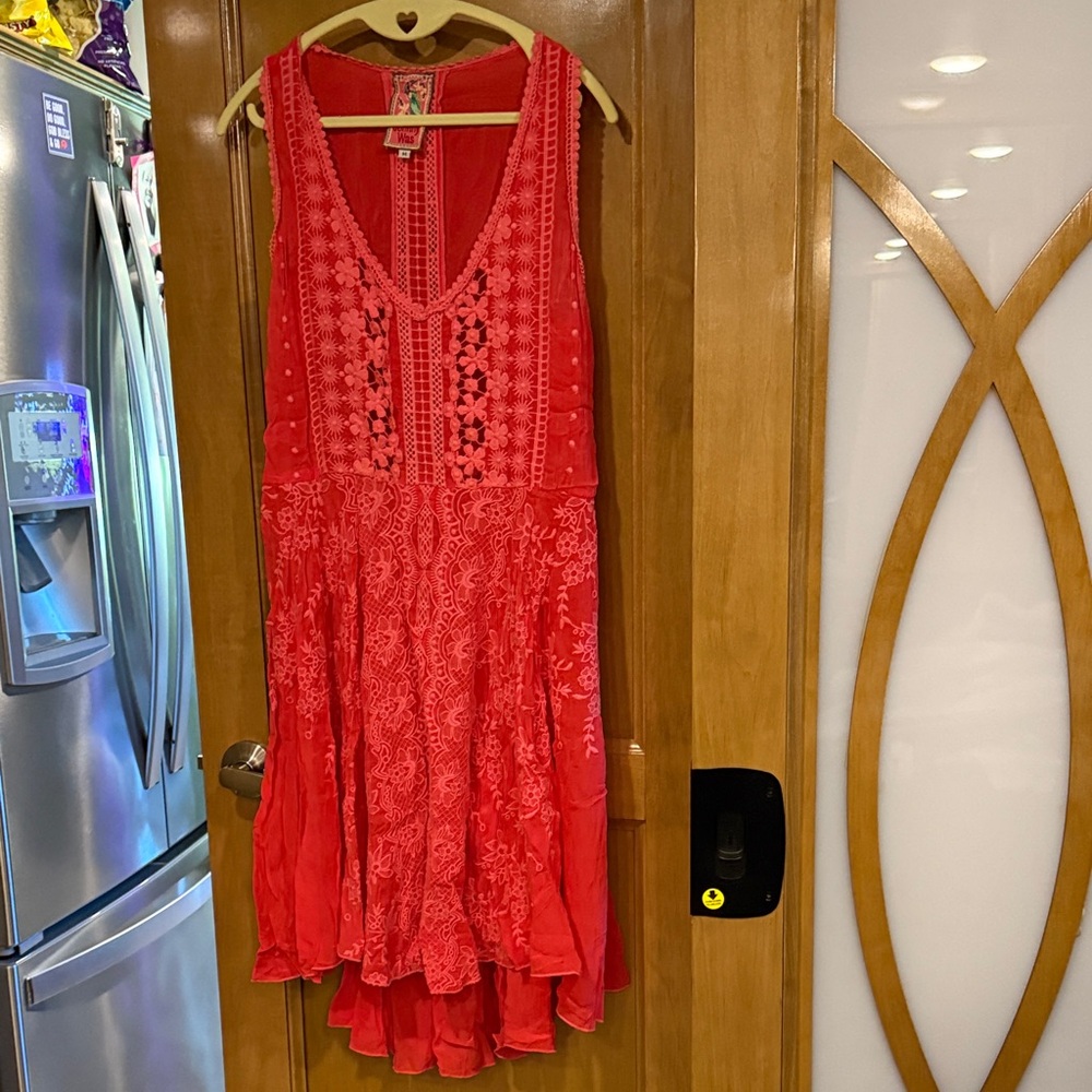 Johnny Was vibrant Coral  Sleeveless Tunic/dress